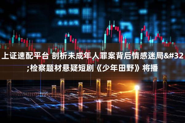 上证速配平台 剖析未成年人罪案背后情感迷局 检察题材悬疑短剧《少年田野》将播